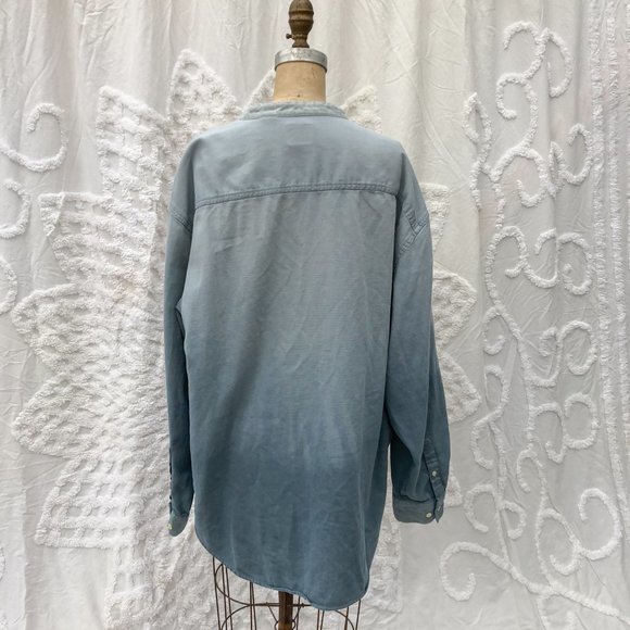 SOLD R&K Ombré dyed button up soft linen shirt - Picture 2 of 8